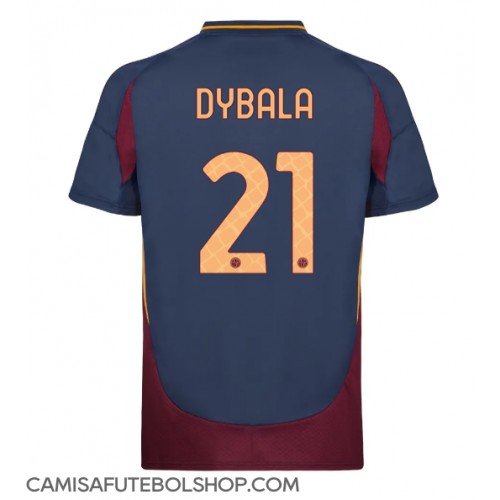 Camisa de time de futebol AS Roma Paulo Dybala #21 Replicas 3º Equipamento 2024-25 Manga Curta